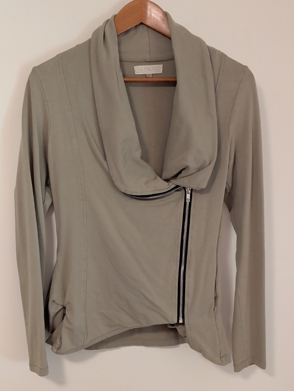Synergy Organic Clothing Zip Front Jacket - Sage Green